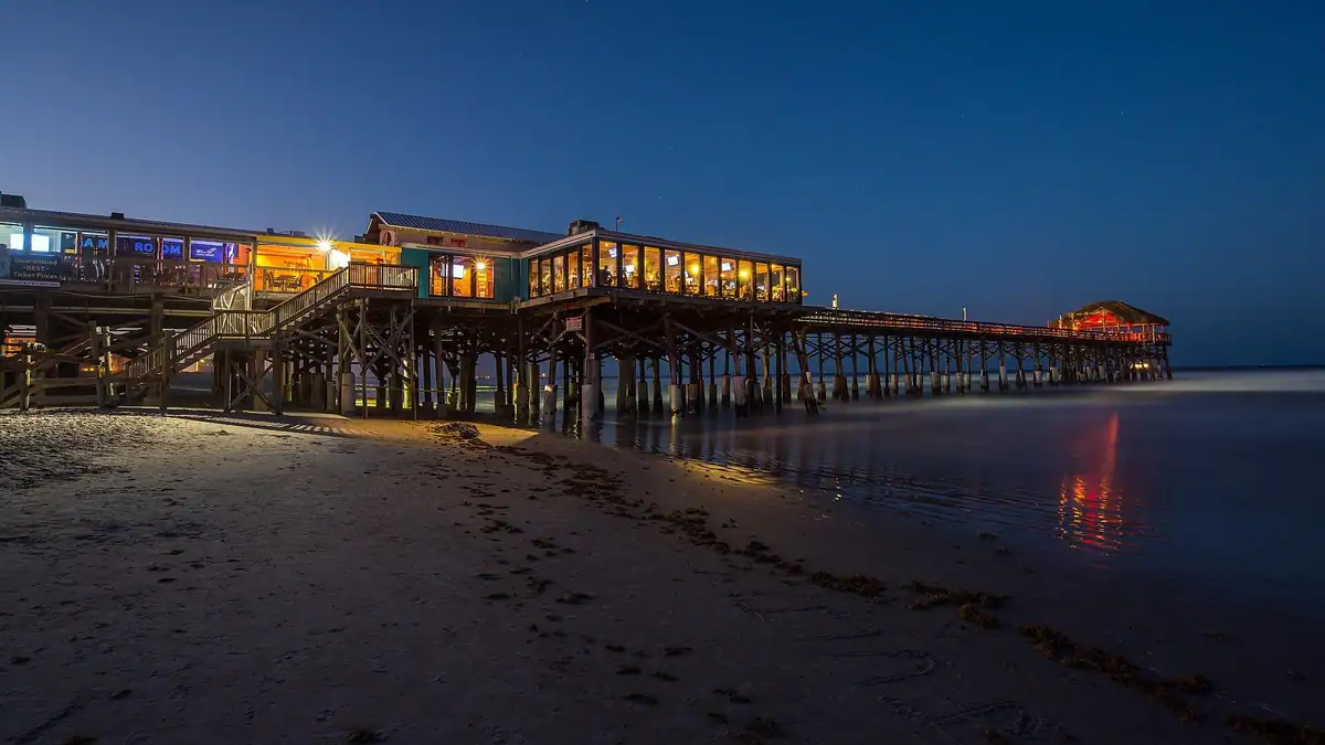 The Cocoa Beach Pier at blue hour, Cocoa Beach, Florida