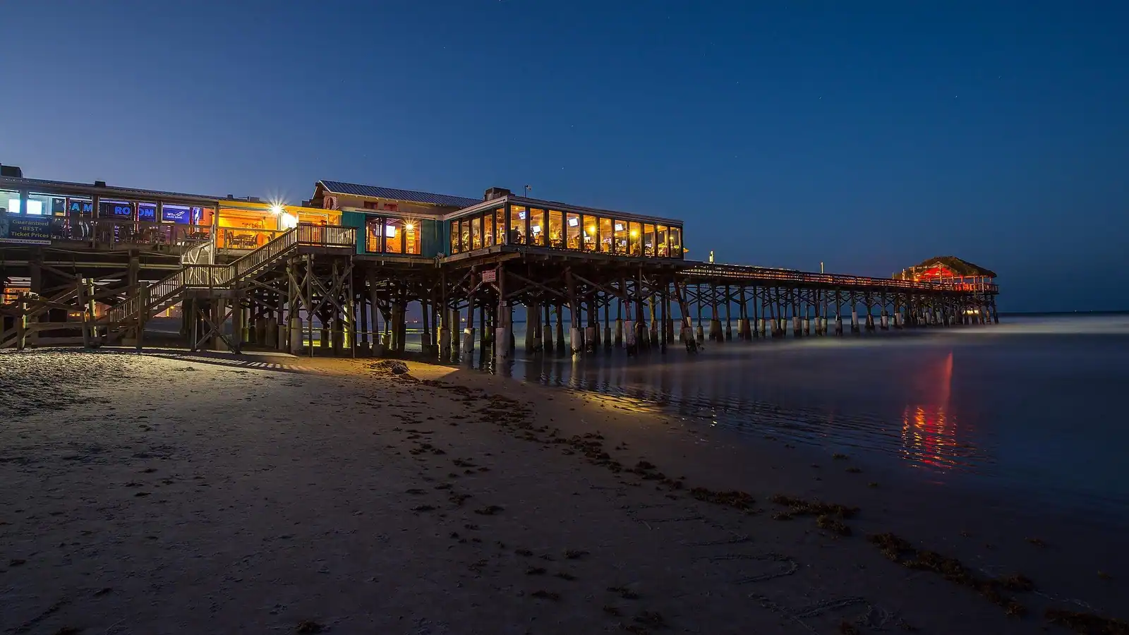 The Cocoa Beach Pier at blue hour, Cocoa Beach, Florida