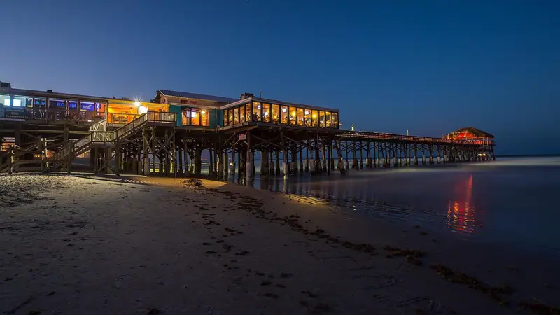 The Cocoa Beach Pier at blue hour, Cocoa Beach, Florida