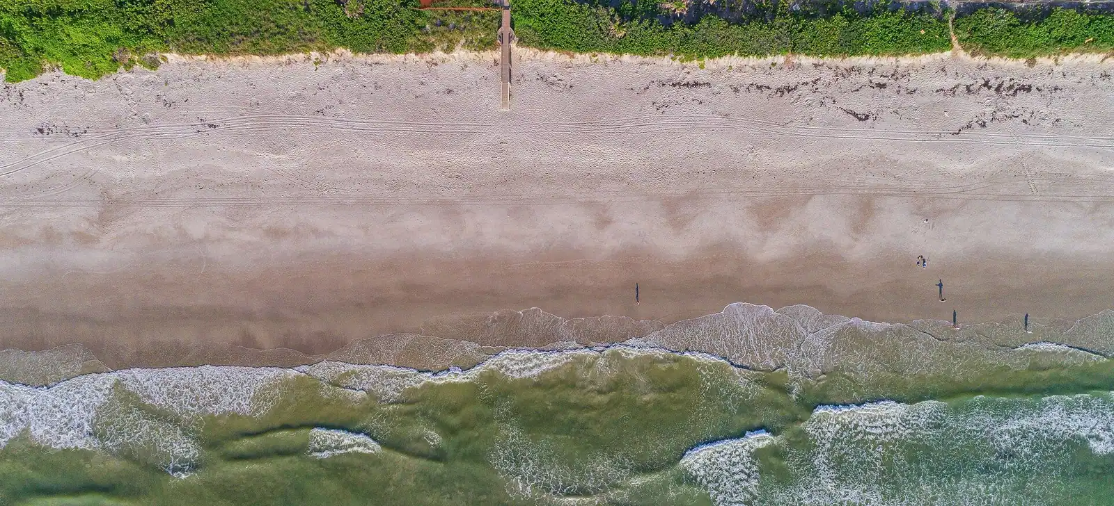 Dune, beach and surf at Satellite Beach, Florida, seen from the air